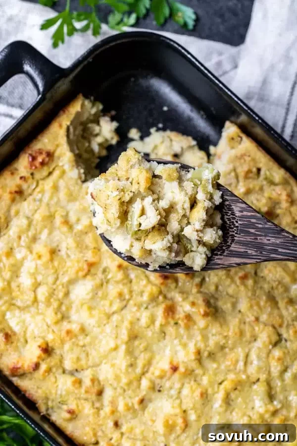 easy Cornbread Dressing for holiday stuffing