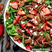 Strawberry & Spinach Salad with balsamic dressing