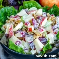 bowl filled with Waldorf Salad