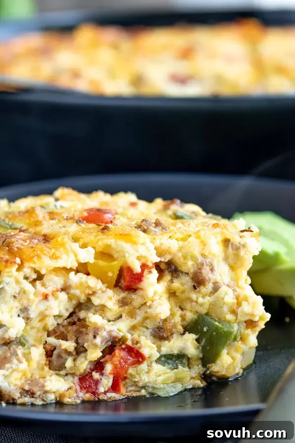 Keto Chorizo and Peppers Crustless Quiche, a simple and tasty dish