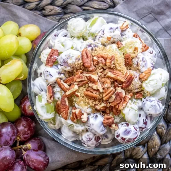 make ahead grape salad ready for serving