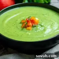 Zucchini Soup in a bowl
