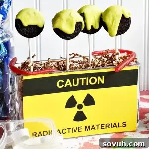 Halloween Slime Pops, a fun and gooey Halloween dessert.