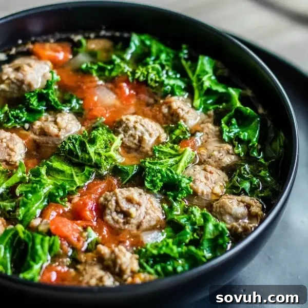 easy low carb soup with sausage and kale
