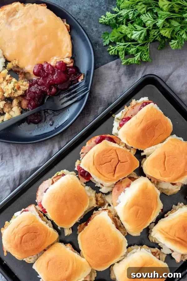 Thanksgiving Leftovers Sliders are an easy sheet pan recipe, perfect for using up holiday food.