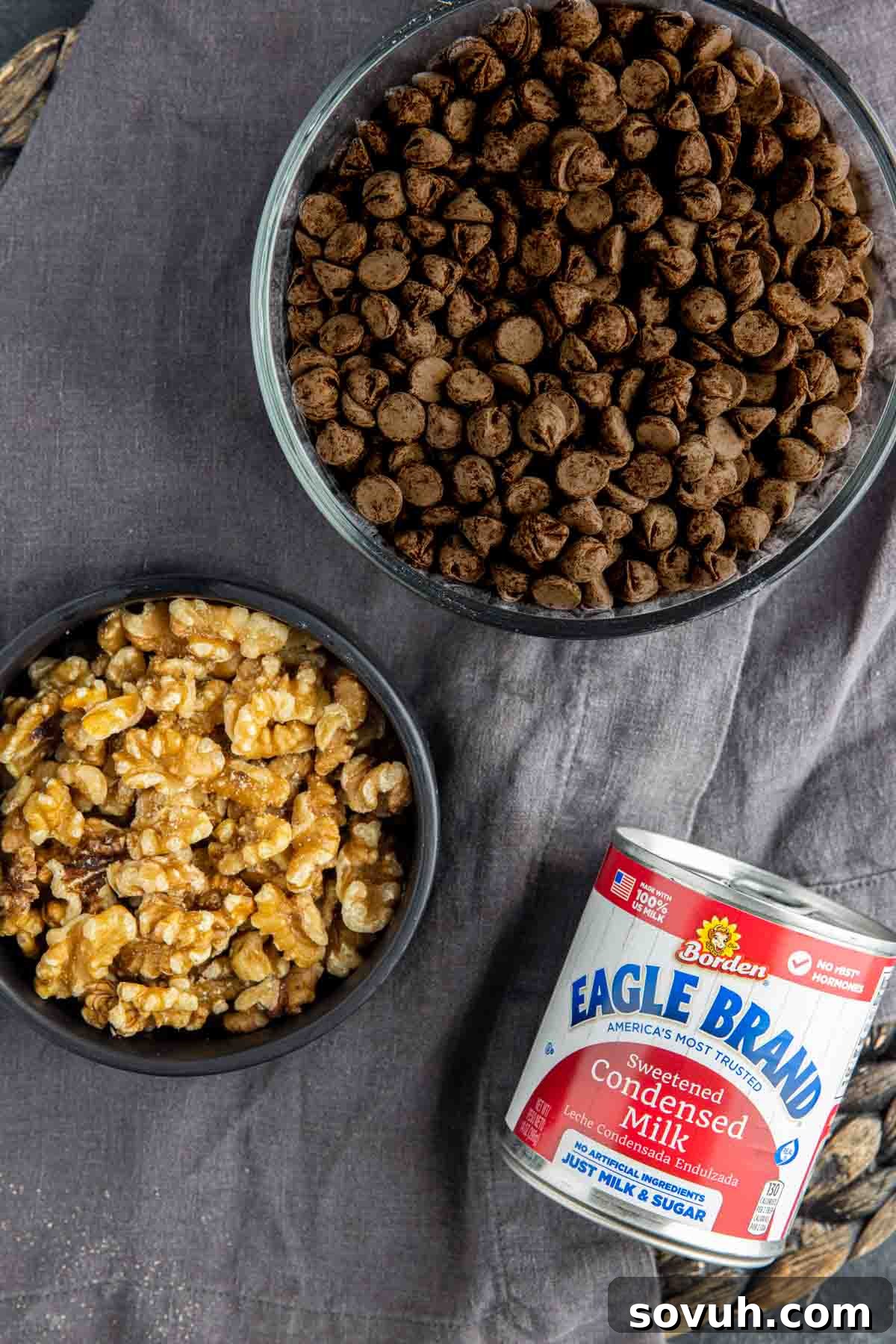 Easy Microwave Fudge ingredients