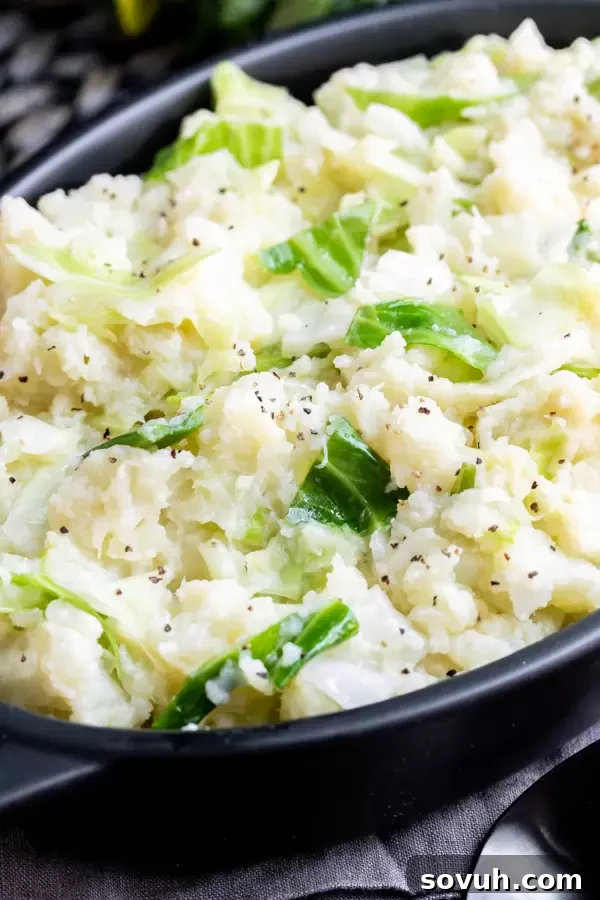Keto Colcannon made with cauliflower
