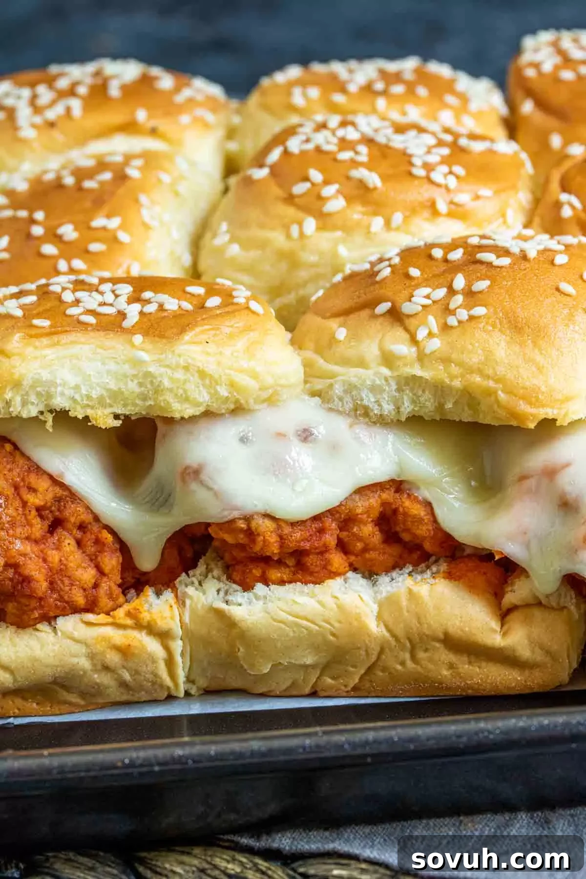 buffalo chicken sliders with cheese