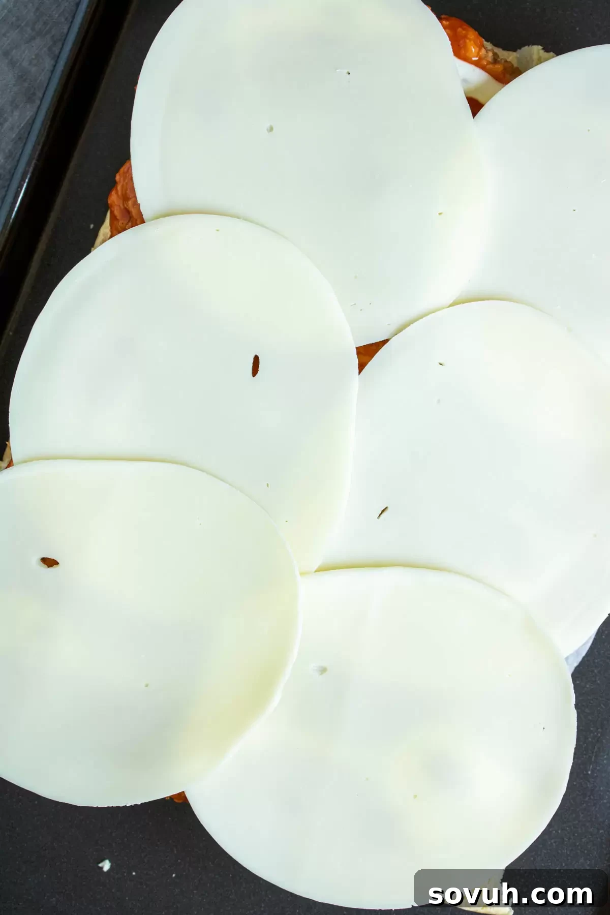 provolone cheese on buffalo chicken sliders