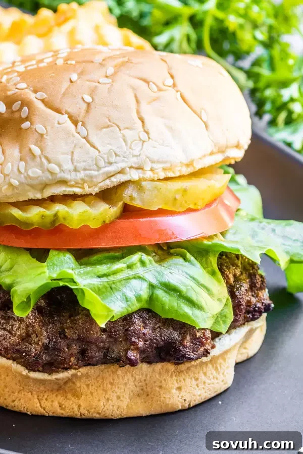 juicy and delicious Air Fryer Burger