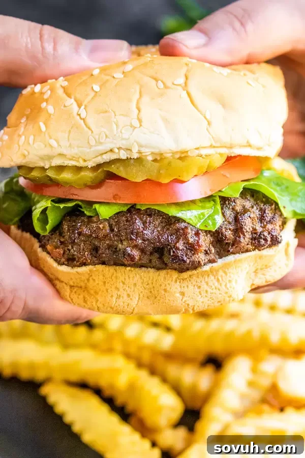 how to make Air Fryer Burger and fries