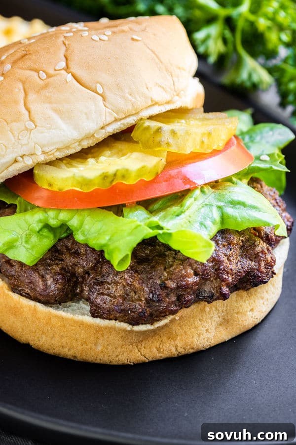 how to make a frozen Air Fryer Burger