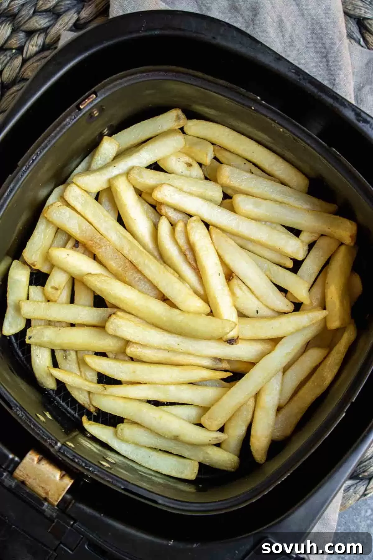 golden and crispy Air Fryer Frozen French Fries