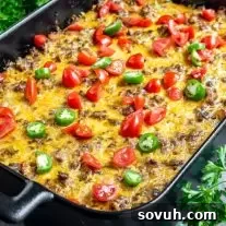 Platter of Keto Taco Casserole