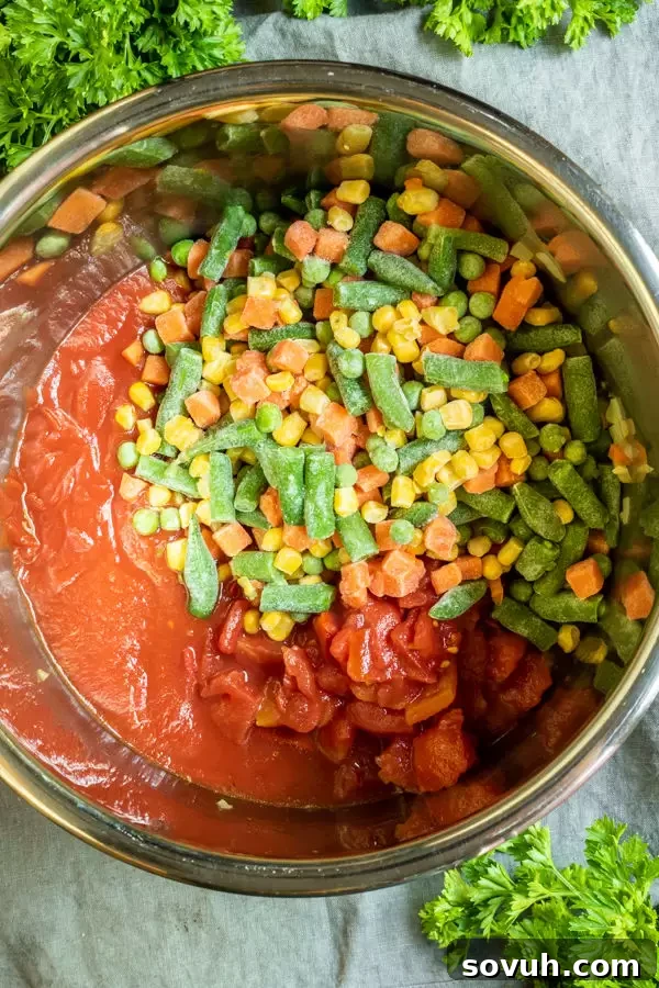 how to make Instant Pot Vegetable Soup with ingredients