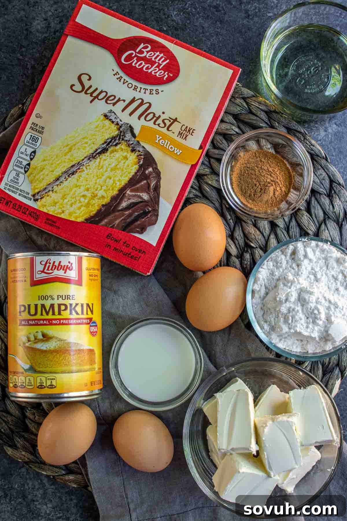 ingredients for Pumpkin Bundt Cake