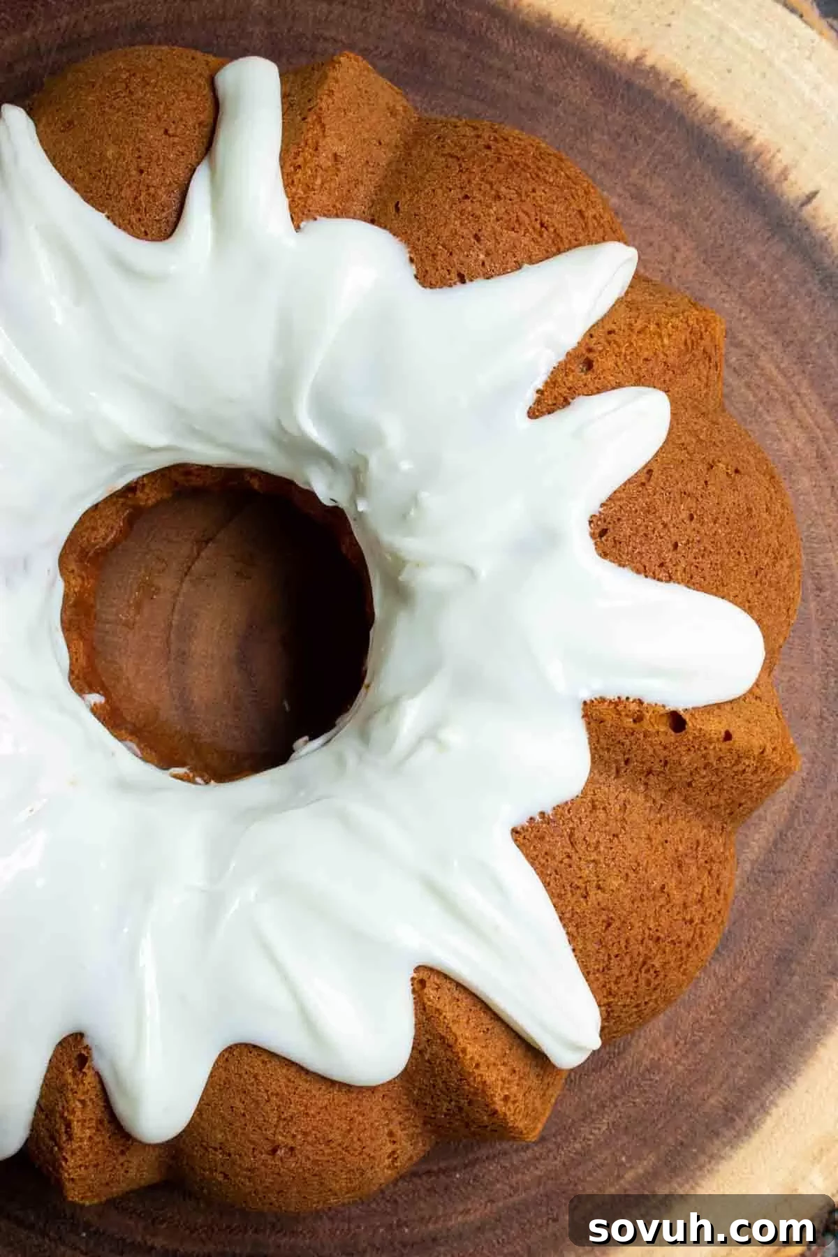 Pumpkin Bundt Cake with cream cheese frosting