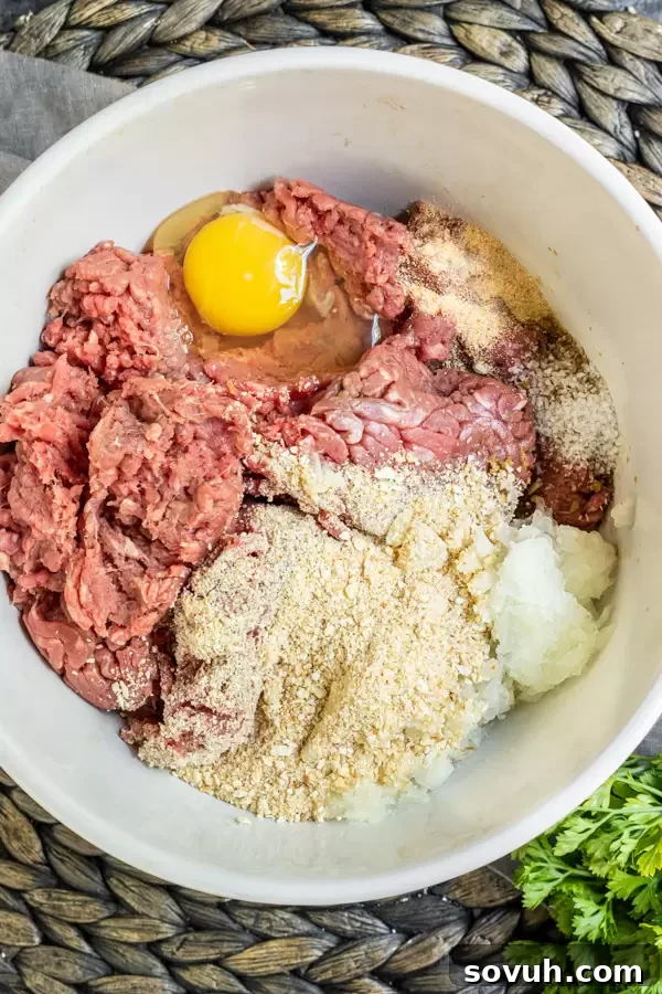 Essential ingredients for Instant Pot Meatloaf and Mashed Potatoes laid out