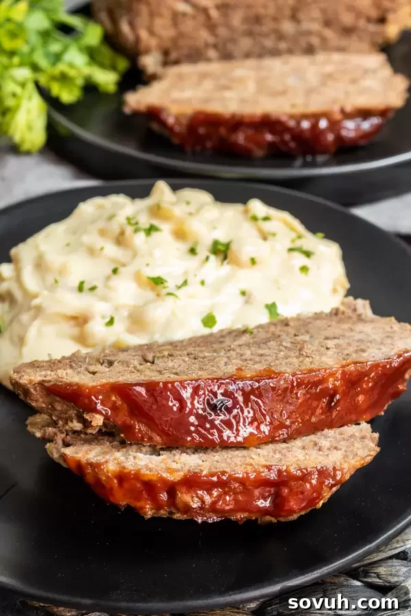 Delicious and satisfying Instant Pot Meatloaf and Mashed Potatoes ready to be enjoyed