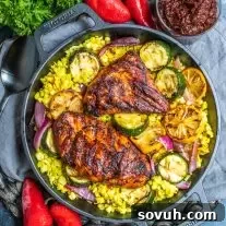 Aromatic Harissa Glazed Chicken 7 top down shot of grilled harissa chicken