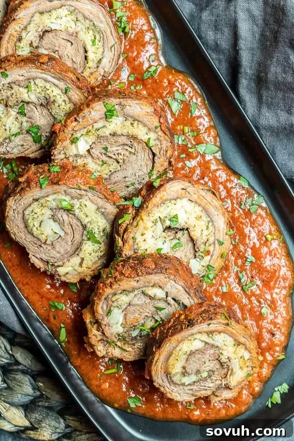 serving Beef Braciole for the holidays