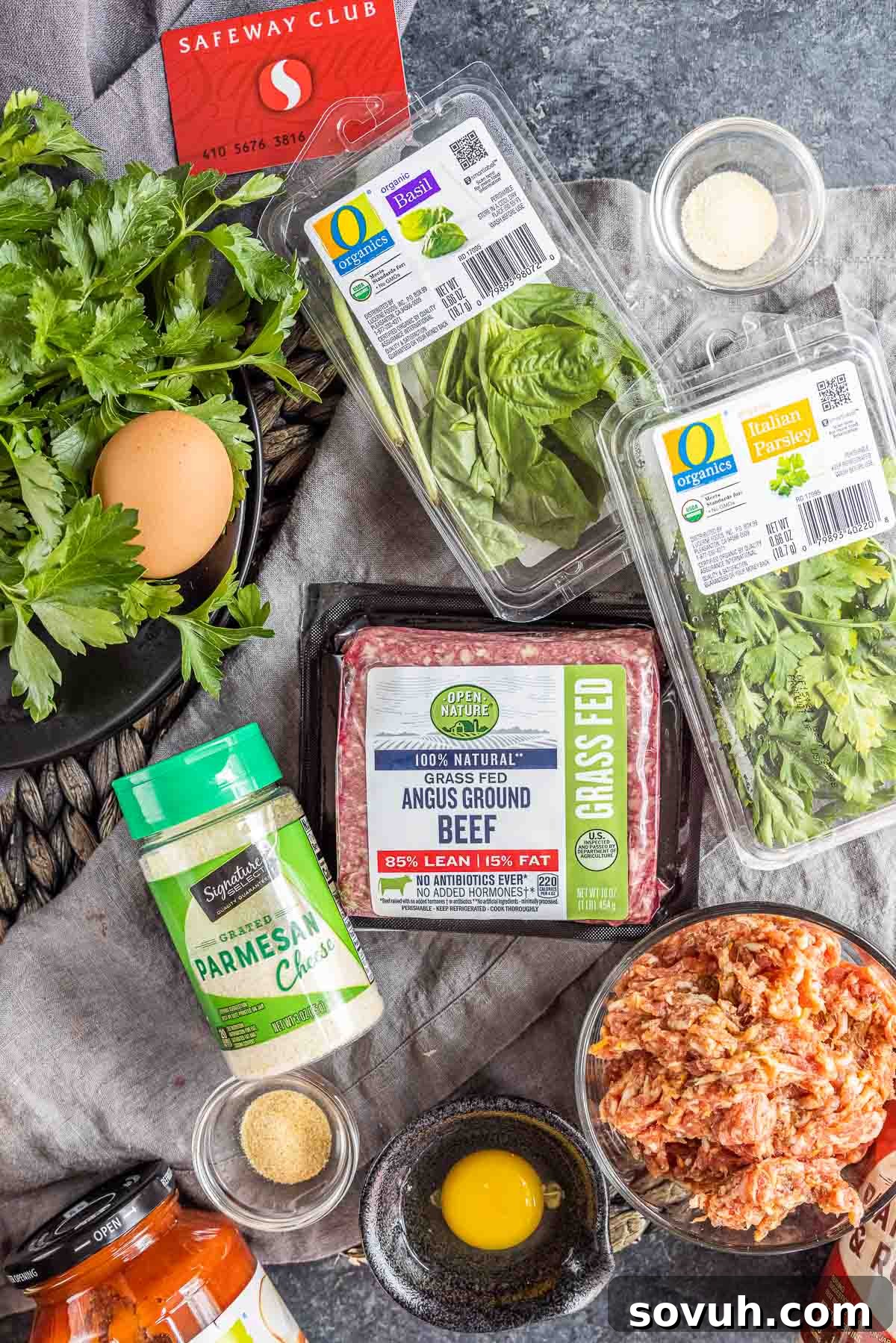 ingredients to make Instant Pot Meatballs from Safeway