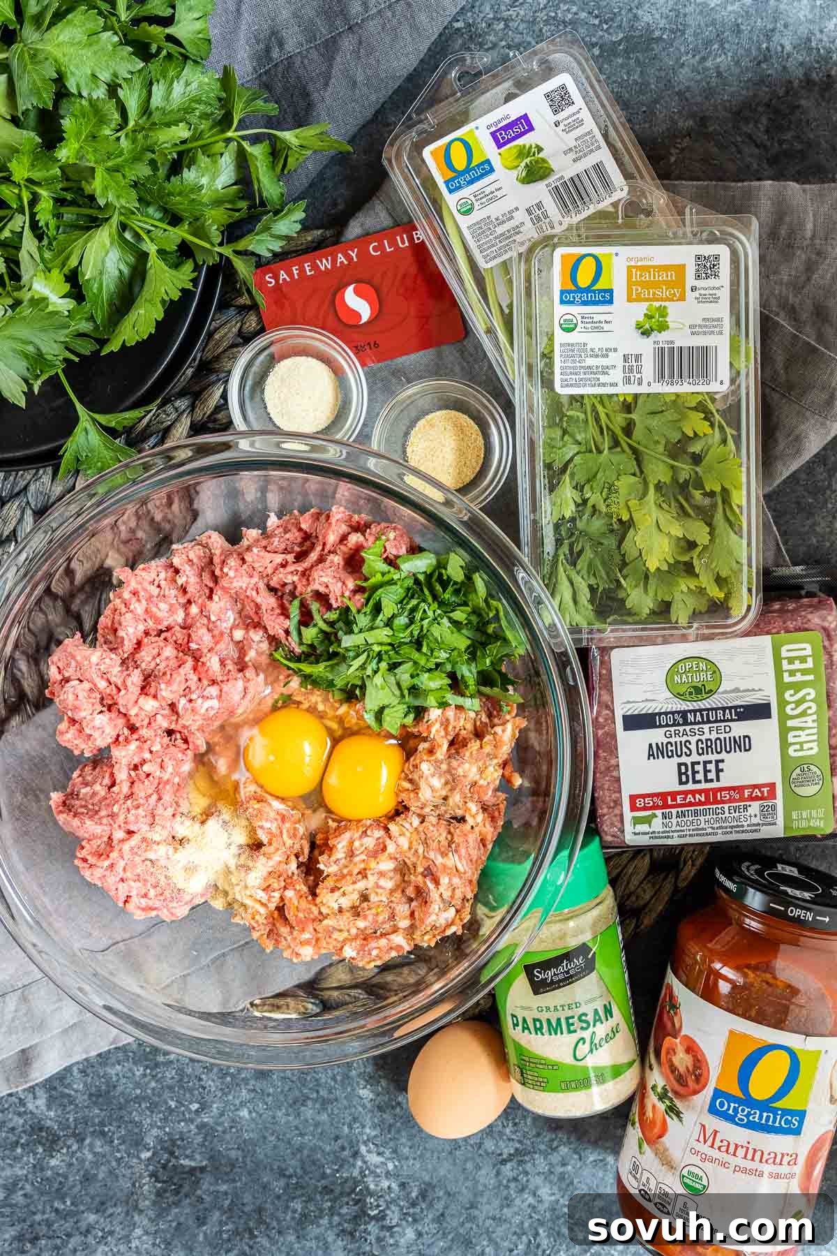 ingredients for Instant Pot Meatballs from Safeway