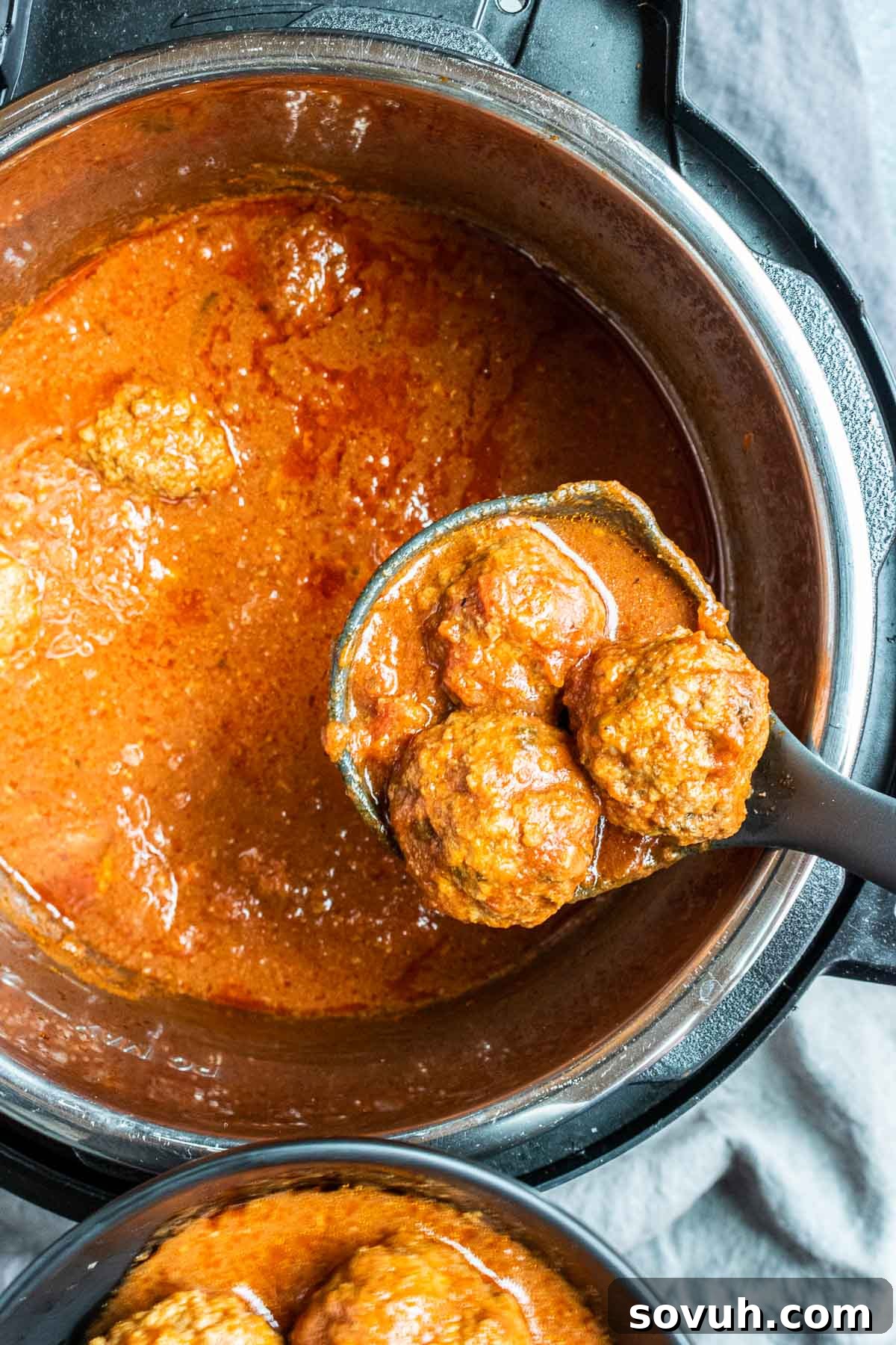 serving Instant Pot Meatballs