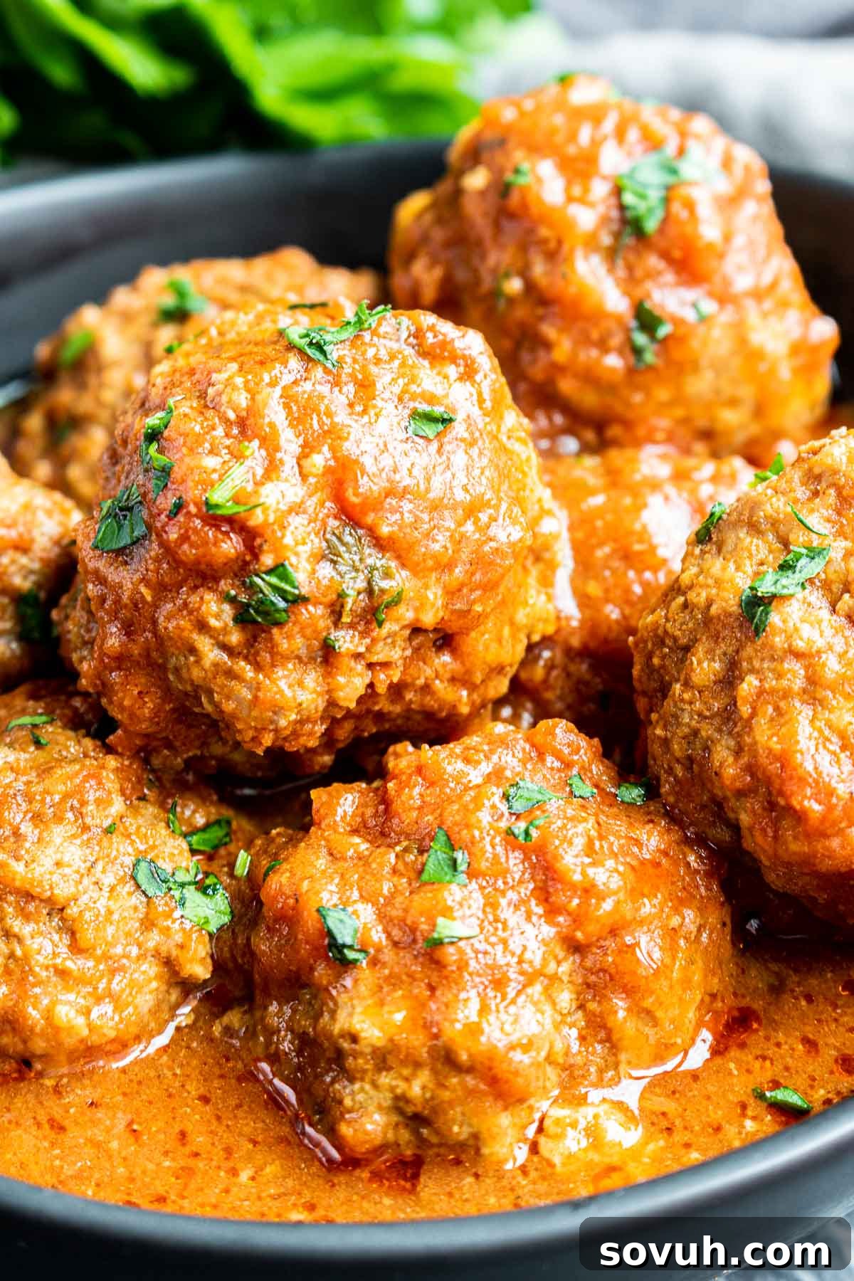 close up of Instant Pot Meatballs