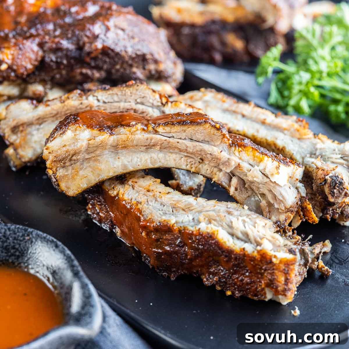 Instant Pot Ribs on a platter