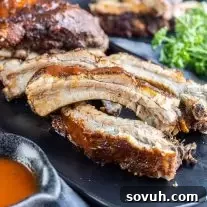 Instant Pot Ribs on a platter