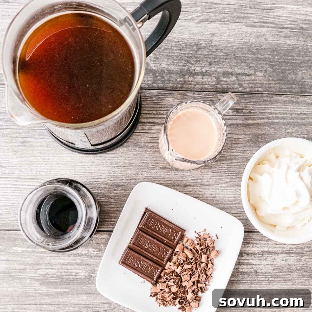 ingredients for Bailey's Irish Coffee