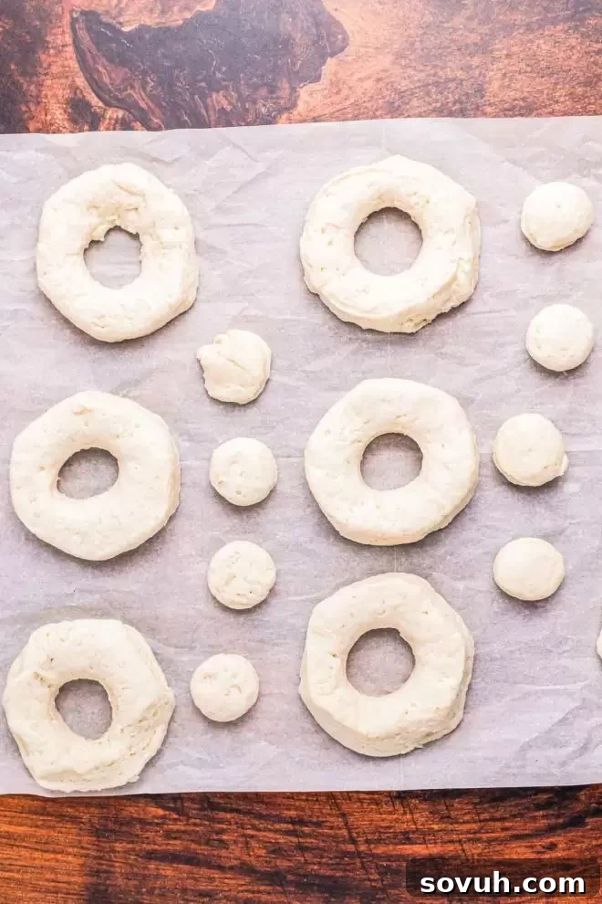 Air Fryer Maple Bacon Donuts made with biscuit dough