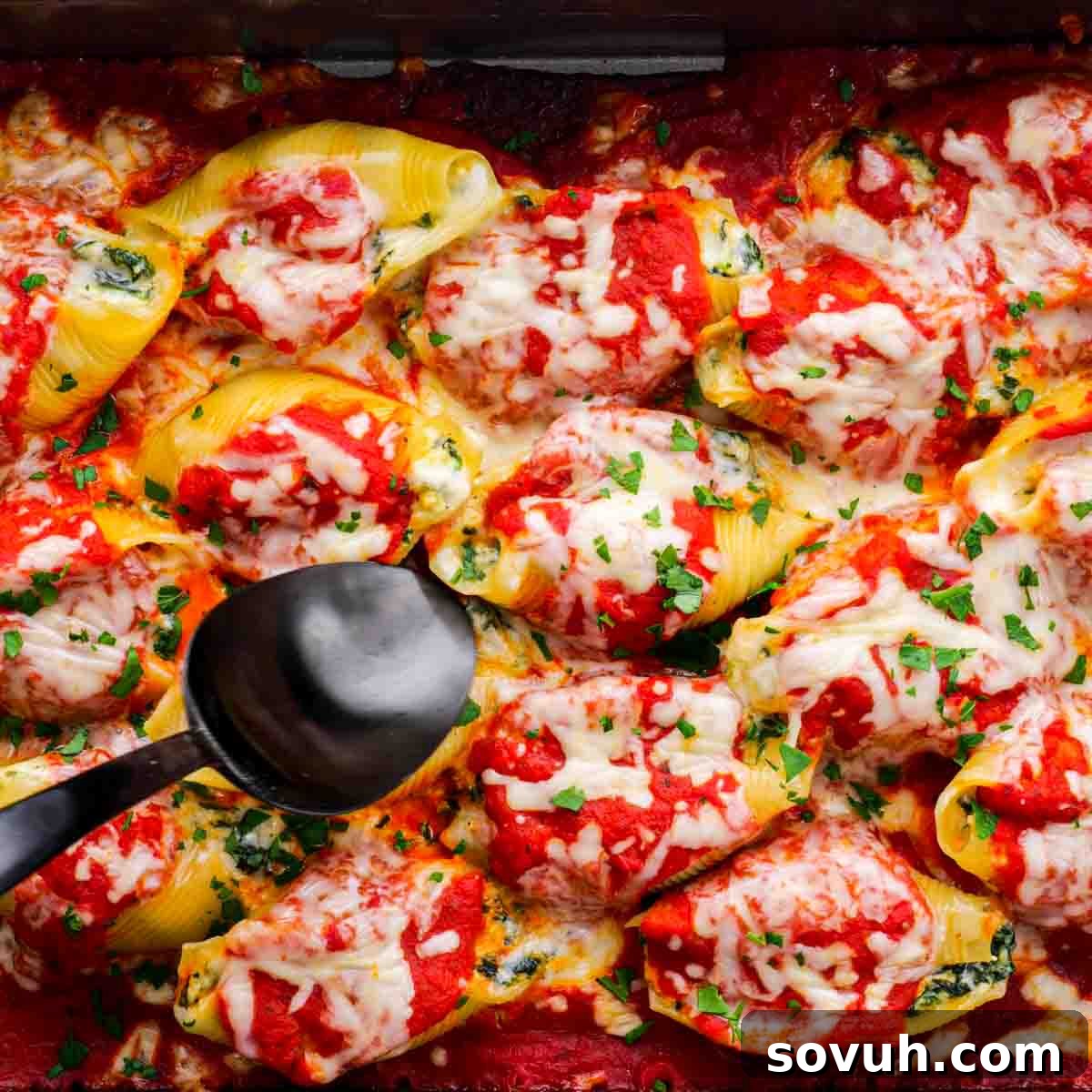 serving Stuffed Shells