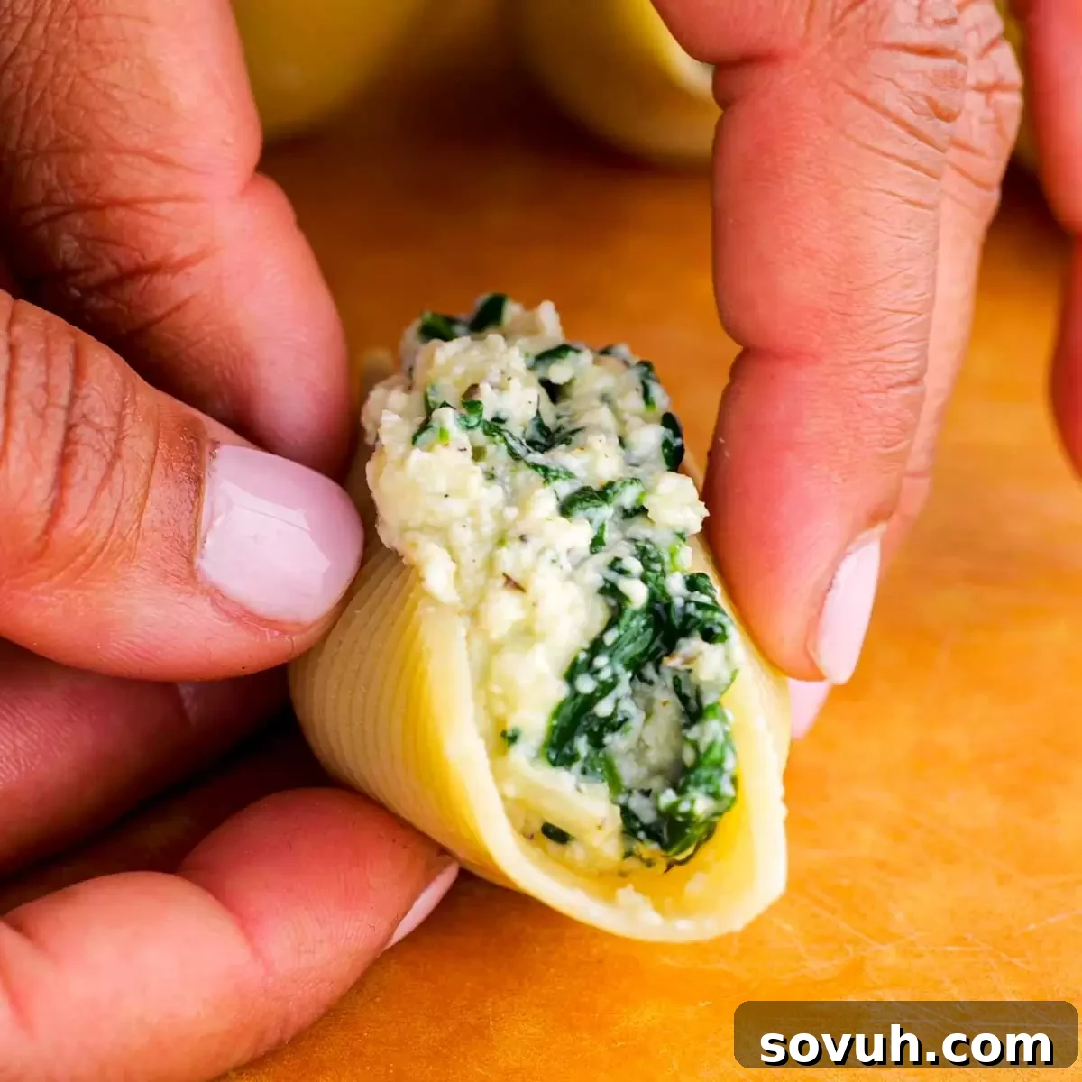 Stuffed Shells with spinach and ricotta