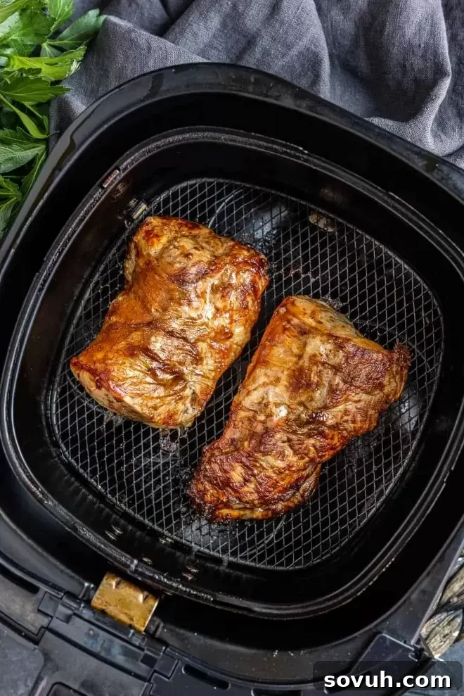 Air Fryer Pork Tenderloin in air fryer
