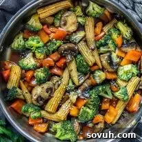 skillet Vegetable Stir Fry in 15 minutes