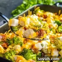 Keto Chicken Bacon Ranch Casserole on a spoon