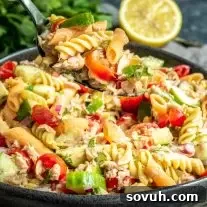 tossing Tuna Pasta Salad