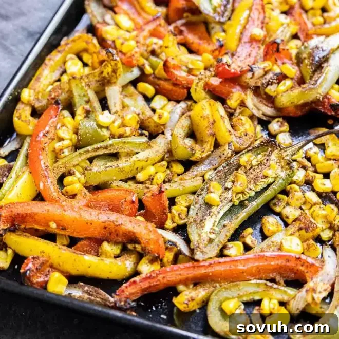 Veggie Fajitas on pan