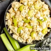Buffalo Chicken Salad in a black bowl
