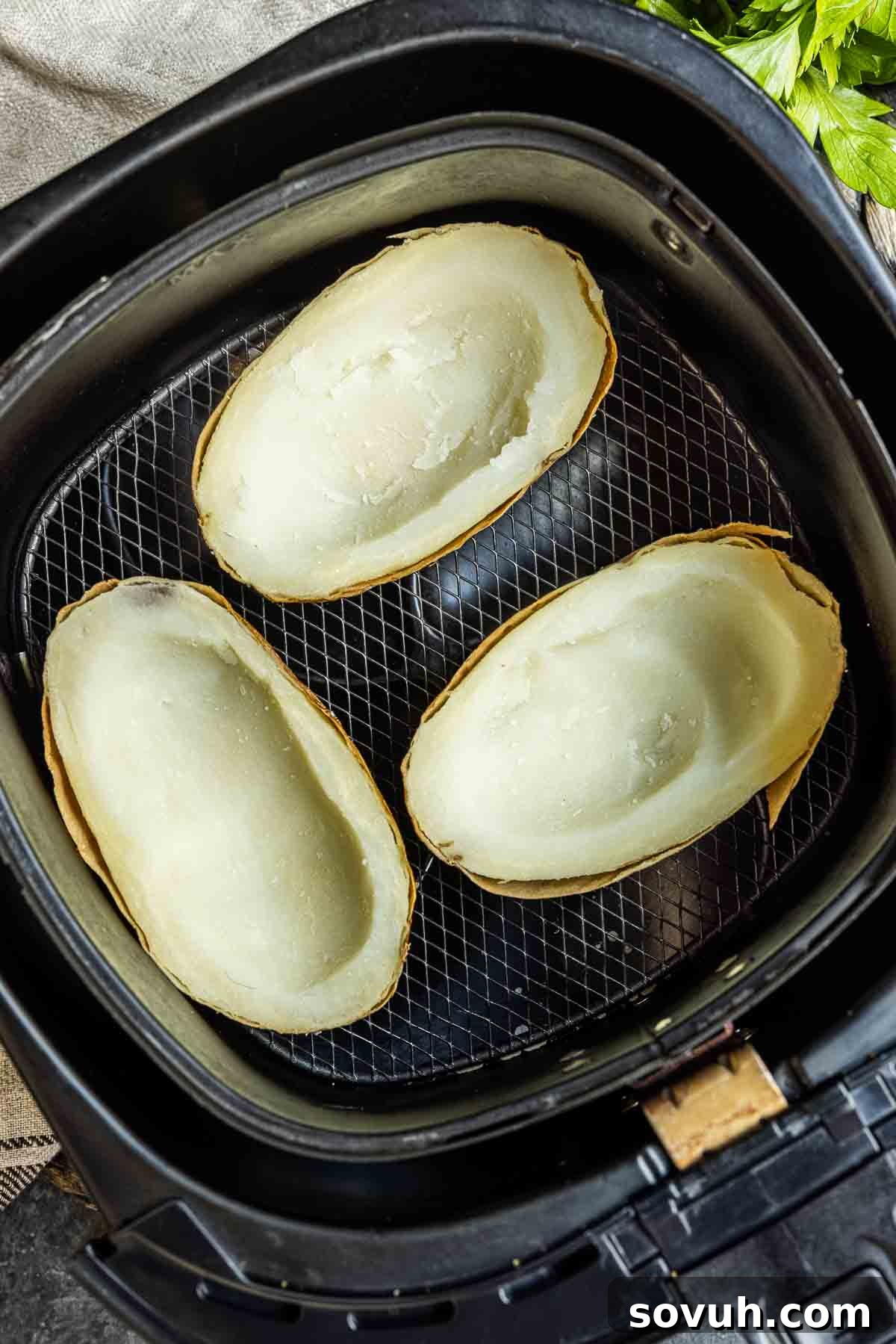 unstuffed Air Fryer Potato Skins