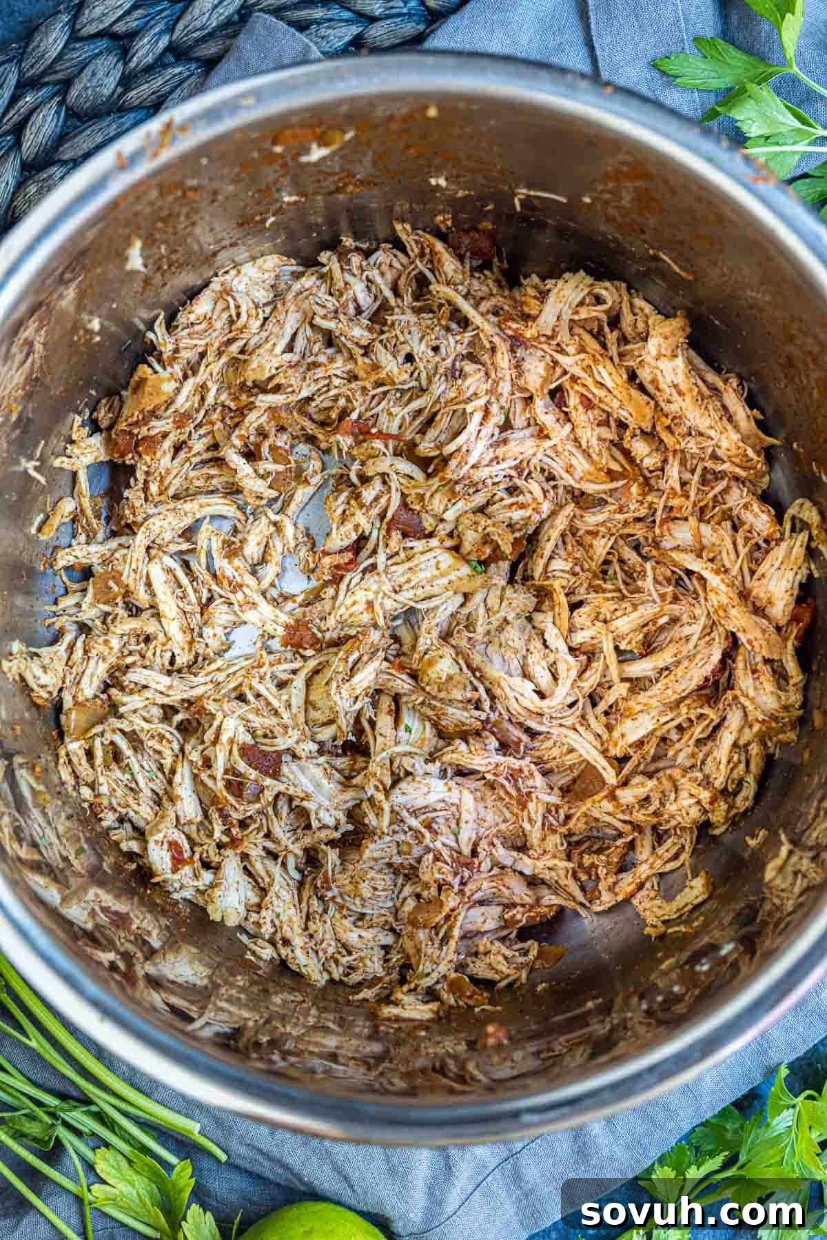 shredded chicken for Instant Pot Chicken Tacos