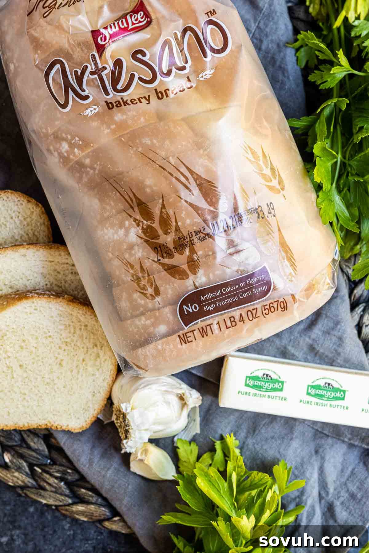 ingredients for Texas Toast