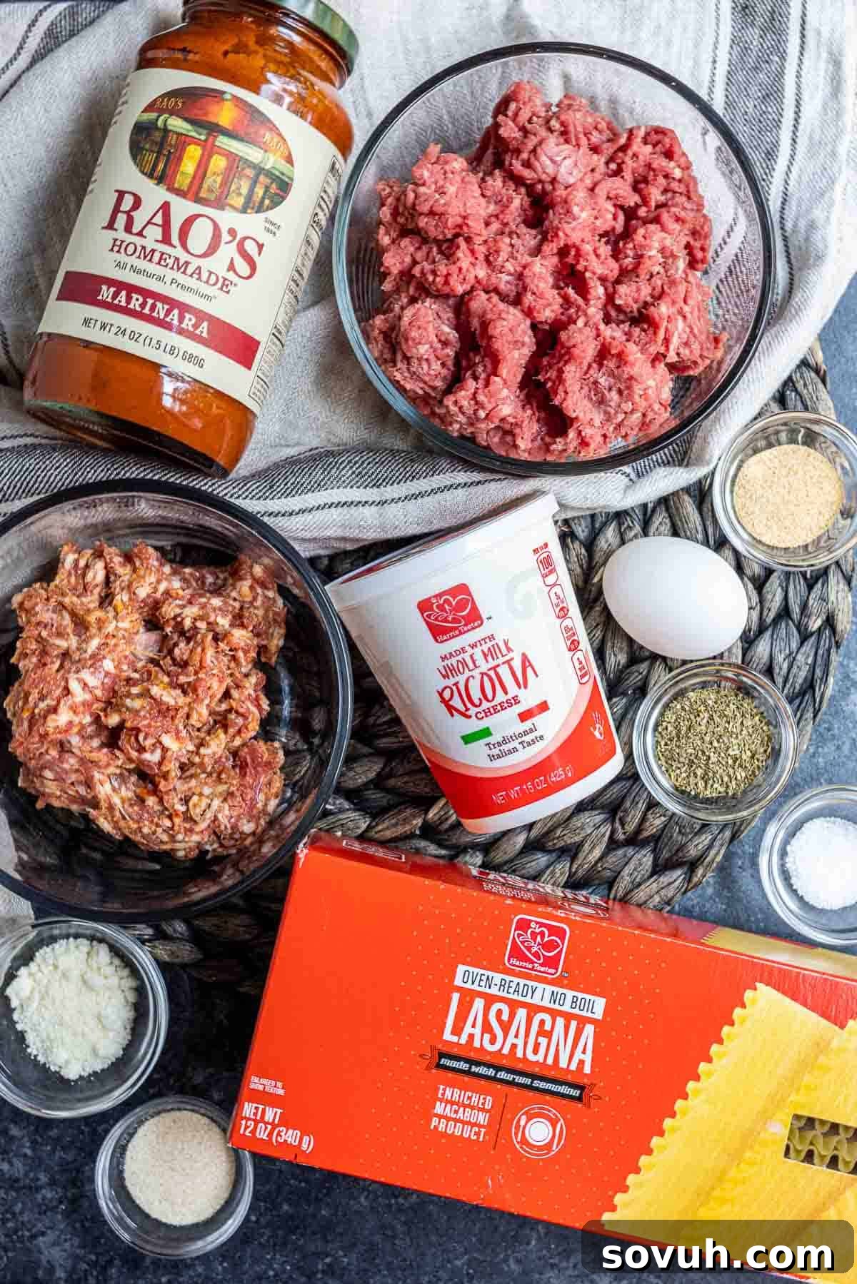 Ingredients for Instant Pot Lasagna