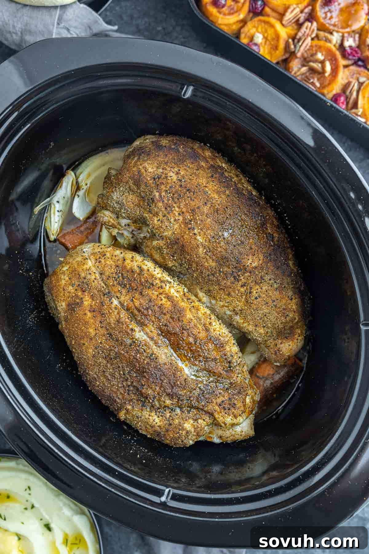 Slow Cooker Turkey Breast in crock pot