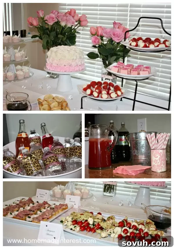 This sprinkle is a great way to welcome a new little diva into the world. A little girl baby shower with pink chevron, leopard print, and lots of tulle!