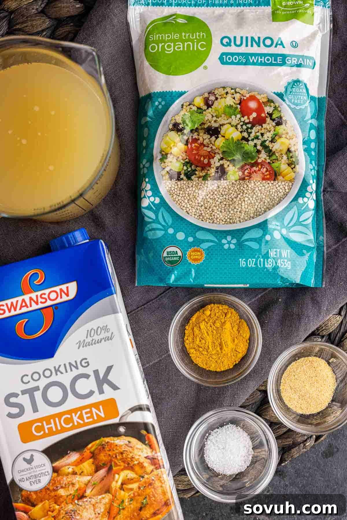 ingredients for Turmeric Quinoa