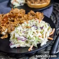 Homemade Southern Coleslaw on a plate