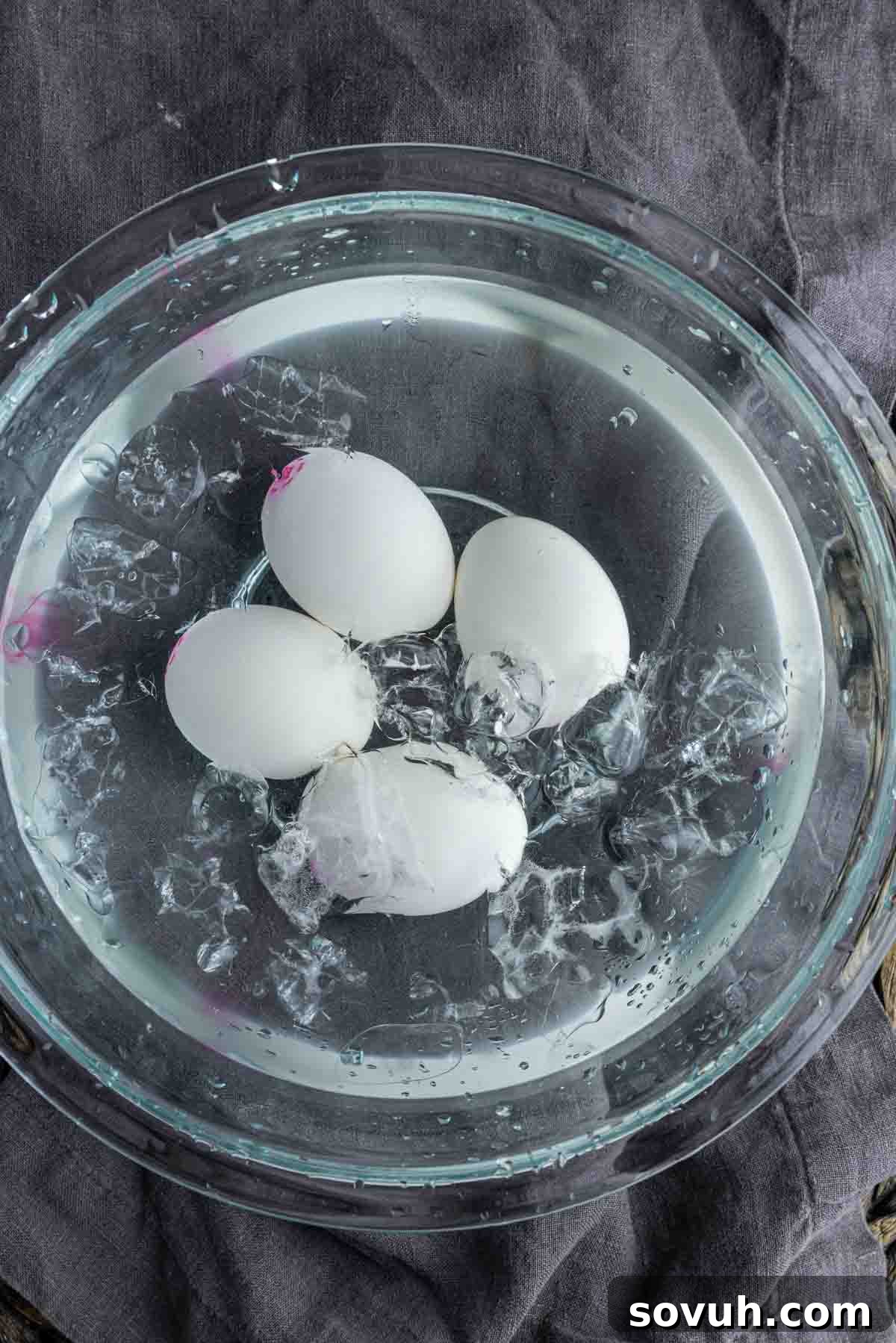 air fryer eggs ice bath
